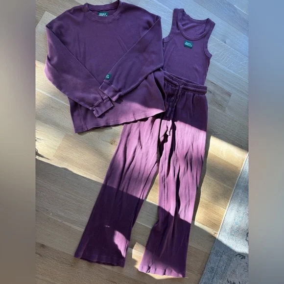 3 Piece Daily Drills Thermal Set - WINE - size XS/S - Picture 2 of 11